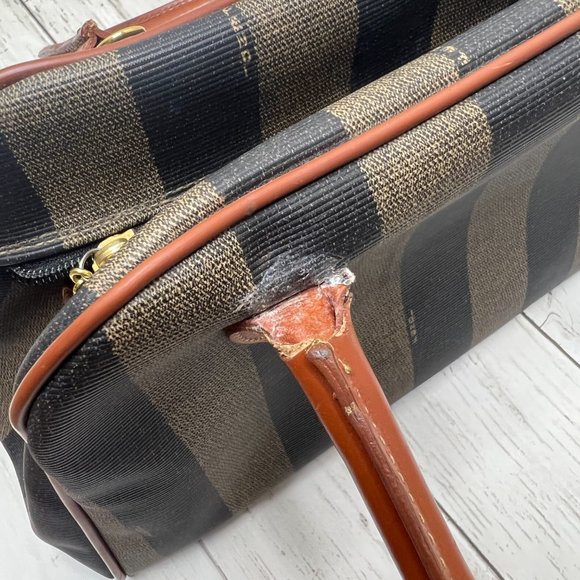 ❌SOLD❌Fendi Pequin Satchel Vintage Bag - Picture 8 of 12